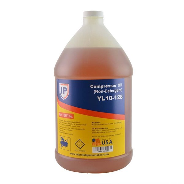 Interstate Pneumatics Non Detergent Compressor Oil - Chevron Rando HD / LSC - 128 oz. YL10-128